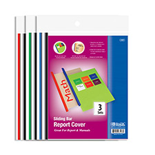 Clear Front Report Covers W Sliding Bar 3 Pack ESG Variety Ltd   Clear Front Report Covers With Sliding Bar 3 Per Pack 